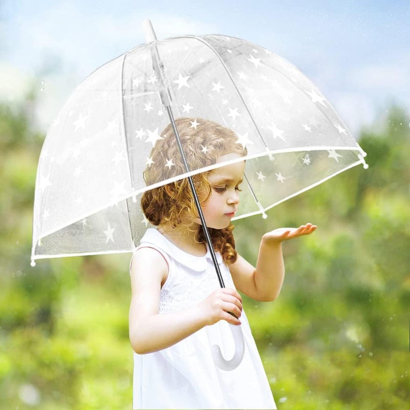 RONIARE Kids Clear Bubble Umbrellas for Rain Dome Windproof Umbrella for Kid Girls and Boys - Image 2